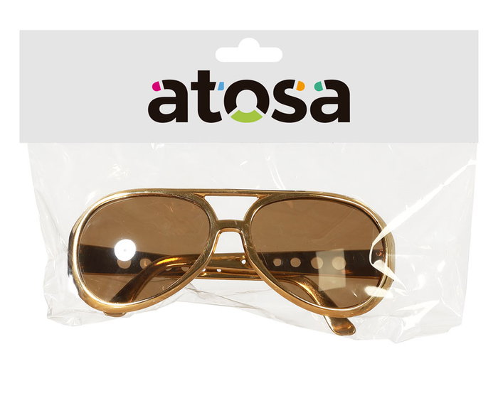 Gafas de sol doradas estilo aviador Rock & Roll años 50