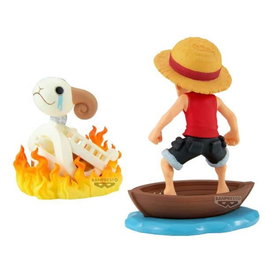 Banpresto Figura Coleccionable Monkey D. Luffy & Going Merry One Piece World Collectable Log Stories BP28928P 8 cm PVC ABS