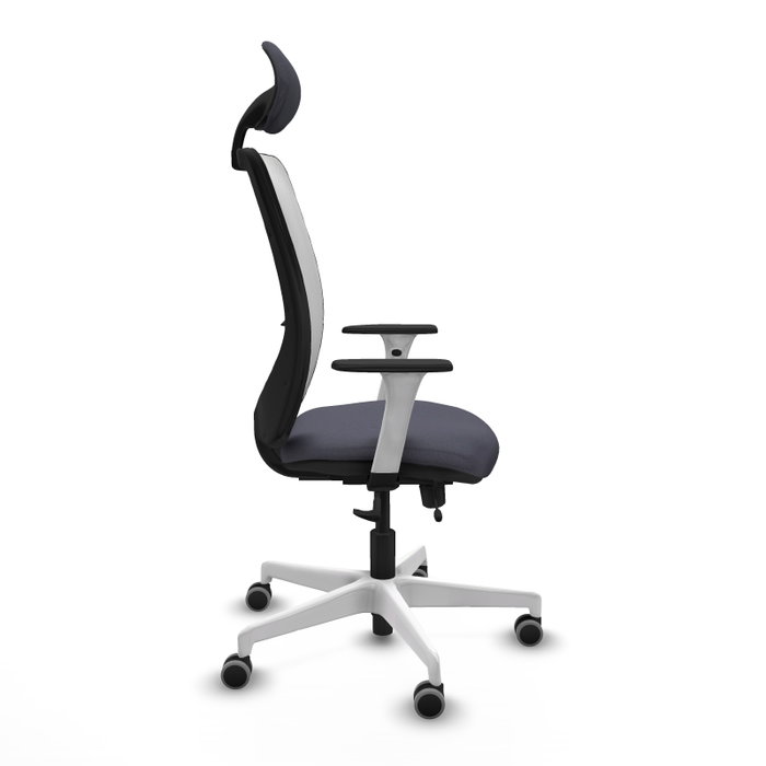 PIQUERAS Y CRESPO Silla de oficina Zulema Gris oscuro y Blanco con mecanismo Sincro/Traslack PIQUERAS Y CRESPO Silla de oficina Zulema Gris oscuro y Blanco con mecanismo Sincro/Traslack