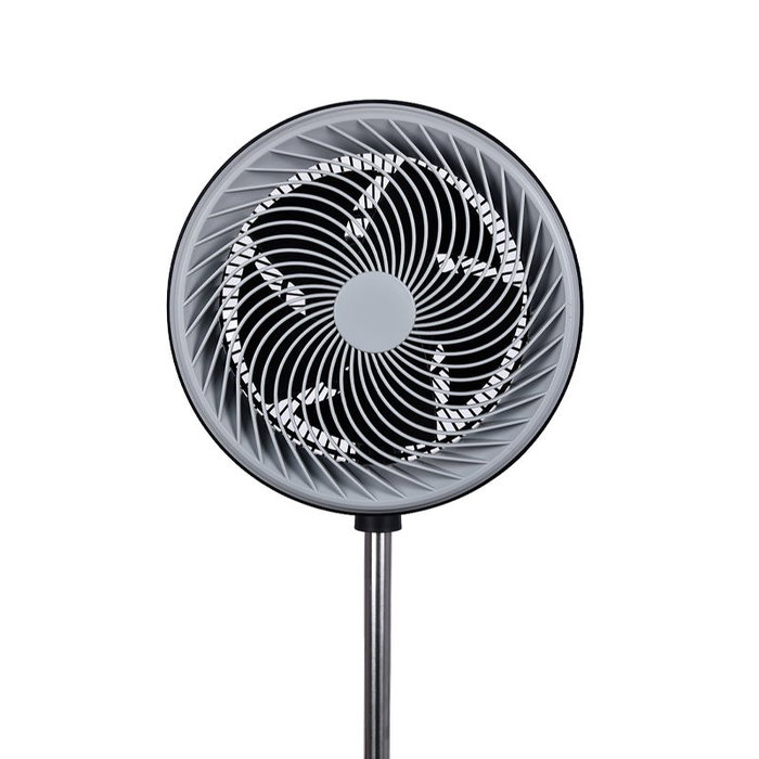 Daewoo Ventilador de Pie de Alta Velocidad 90W, 12 Pulgadas (30 cm), Base Redonda, Color Negro