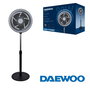Daewoo Ventilador de Pie de Alta Velocidad 90W, 12 Pulgadas (30 cm), Base Redonda, Color Negro