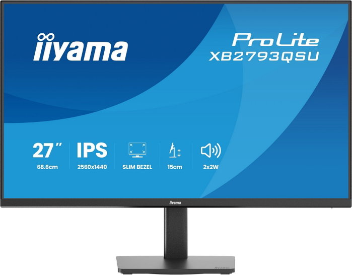 iiyama ProLite XB2793QSU-B1 Monitor 27 pulgadas QHD IPS 75Hz Black