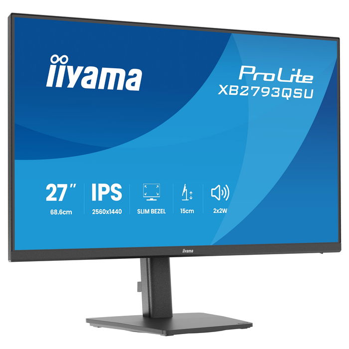 iiyama ProLite XB2793QSU-B1 Monitor LED IPS 27" 2560x1440 Quad HD 75Hz AMD FreeSync HDMI DP Altavoces Negro
