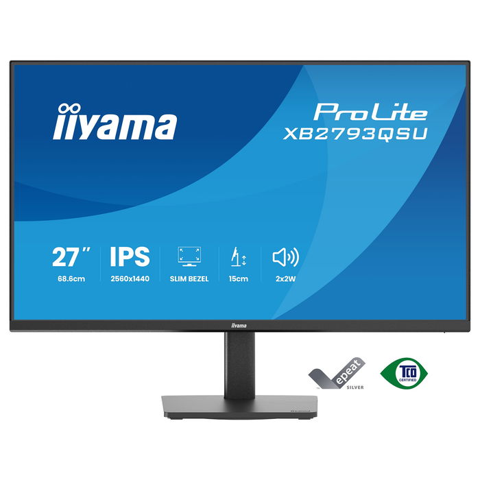 iiyama ProLite XB2793QSU-B1 Monitor LED IPS 27" 2560x1440 Quad HD 75Hz AMD FreeSync HDMI DP Altavoces Negro