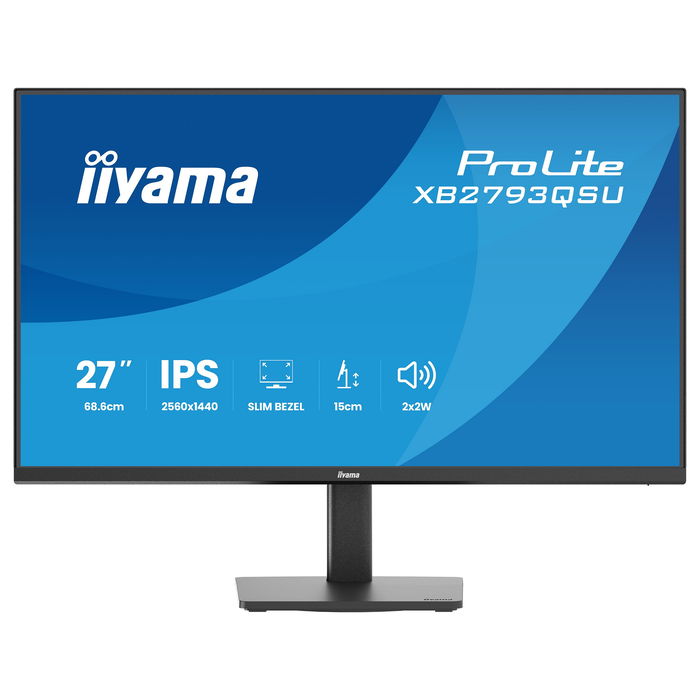 iiyama ProLite XB2793QSU-B1 Monitor LED IPS 27" 2560x1440 Quad HD 75Hz AMD FreeSync HDMI DP Altavoces Negro