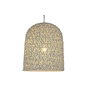 DKD Home Decor Lámpara de Techo de Hierro y Madera Blanco