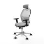 PIQUERAS Y CRESPO Silla de oficina Jorquera con mecanismo Sincro/Traslack Gris claro y Blanco