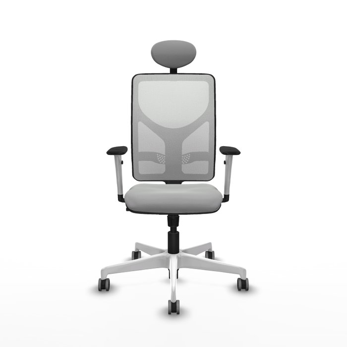 PIQUERAS Y CRESPO Silla de oficina Motilla con Mecanismo Sincro Gris Claro y Blanco PIQUERAS Y CRESPO Silla de oficina Motilla con Mecanismo Sincro Gris Claro y Blanco