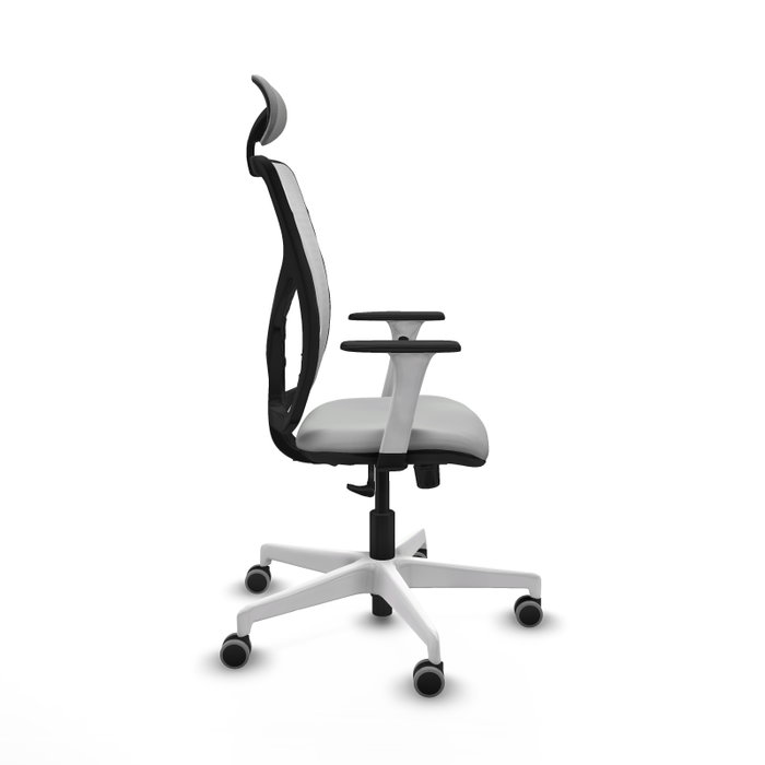 PIQUERAS Y CRESPO Silla de oficina Motilla con Mecanismo Sincro Gris Claro y Blanco PIQUERAS Y CRESPO Silla de oficina Motilla con Mecanismo Sincro Gris Claro y Blanco