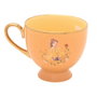 WIDDOP & CO Taza de té y platillo Bella Princesas Disney dorado con texto Bold as a Rose
