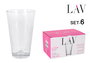Lav Set 6 Vasos "Nora" 325 cc (8 Cajas)