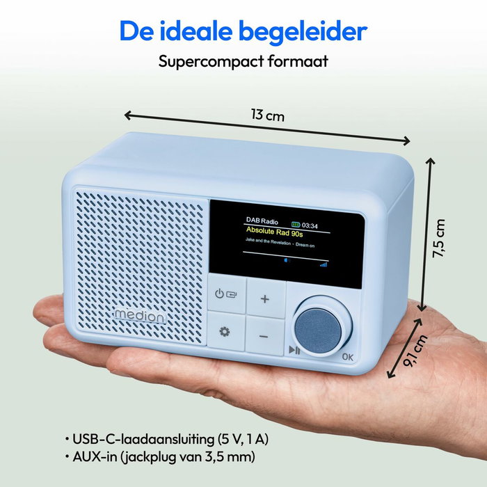 Medion LIFE® S66822 Radio Portátil DAB+ Bluetooth Aguamarina Medion LIFE® S66822 Radio Portátil DAB+ Bluetooth Aguamarina