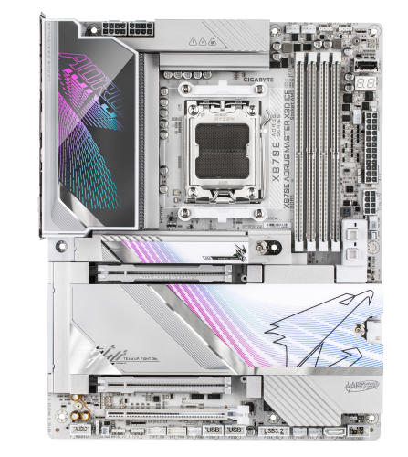 Gigabyte X870E AORUS MASTER X3D ICE, ATX, Blanco Gigabyte X870E AORUS MASTER X3D ICE, ATX, Blanco