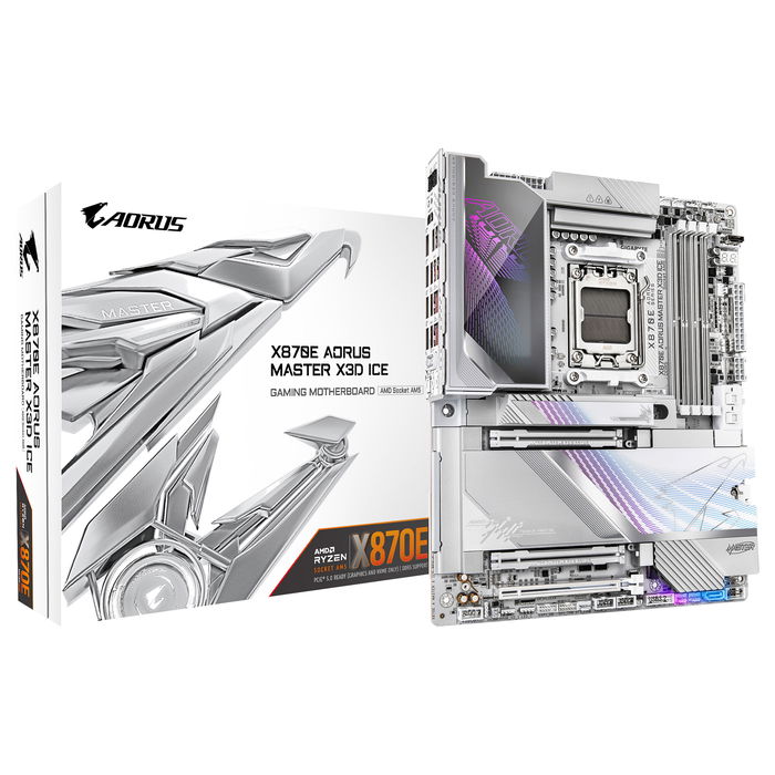 Gigabyte X870E AORUS MASTER X ICE Placa Base ATX DDR5 para AMD AM5 Gigabyte X870E AORUS MASTER X ICE Placa Base ATX DDR5 para AMD AM5