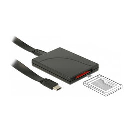 Delock Lector de Tarjetas CFexpress USB 3.1 Gen 2 Tipo-C 91749 | Alta Velocidad 10000 Mbit/s Plug & Play para Linux, Mac OS, Windows | Negro