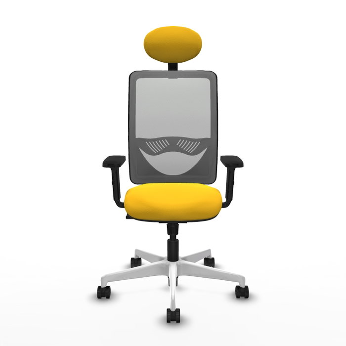 PIQUERAS Y CRESPO Silla de oficina Zulema con mecanismo Sincro, Amarillo y Gris PIQUERAS Y CRESPO Silla de oficina Zulema con mecanismo Sincro, Amarillo y Gris