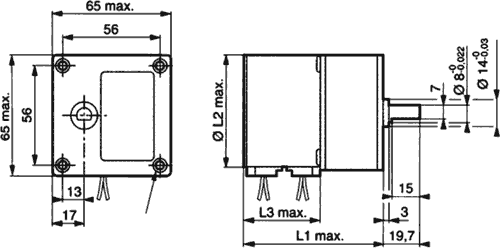 CROUZET Motor eléctrico AC 1-fásico 230VAC 3,5W 250rot./min