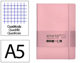 Antartik Cuaderno Antartik Notes Tapa Blanda A5 Hojas Cuadricula Rosa Pastel 80 Hojas 80 Gr FSC
