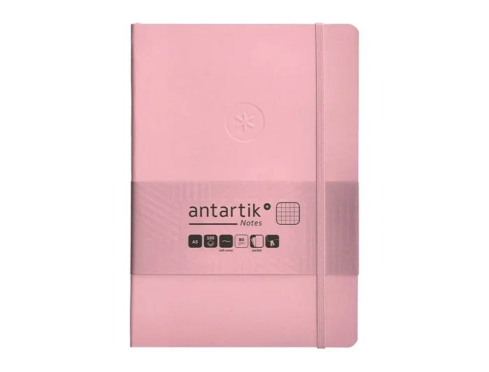 Antartik Cuaderno Antartik Notes Tapa Blanda A5 Hojas Cuadricula Rosa Pastel 80 Hojas 80 Gr FSC