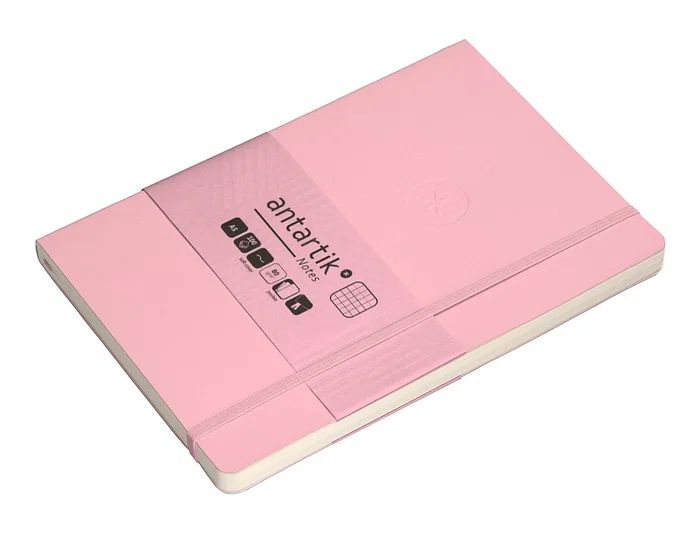 Antartik Cuaderno Antartik Notes Tapa Blanda A5 Hojas Cuadricula Rosa Pastel 80 Hojas 80 Gr FSC