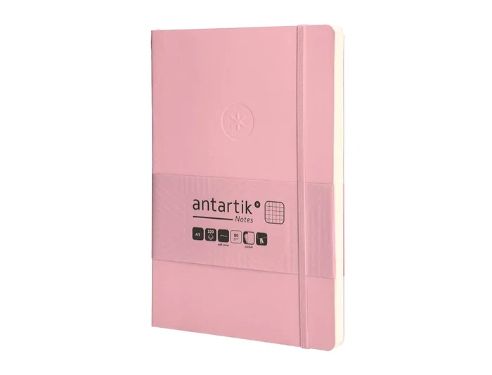 Antartik Cuaderno Antartik Notes Tapa Blanda A5 Hojas Cuadricula Rosa Pastel 80 Hojas 80 Gr FSC