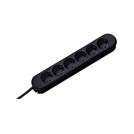 Bachmann SMART Steckdosenleiste 6x Schutzkontakt negro 1,5m