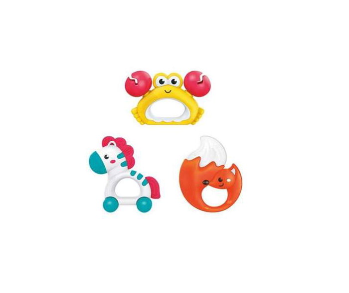 Mordedores animales, loro, león, caracol y cebra, cangrejo, zorro 10cm pack con 3 piezas. - modelos surtidos Mordedores animales, loro, león, caracol y cebra, cangrejo, zorro 10cm pack con 3 piezas. - modelos surtidos