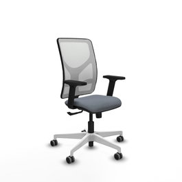 PIQUERAS Y CRESPO Silla de oficina Motilla con Mecanismo Sincro, Gris y Blanca