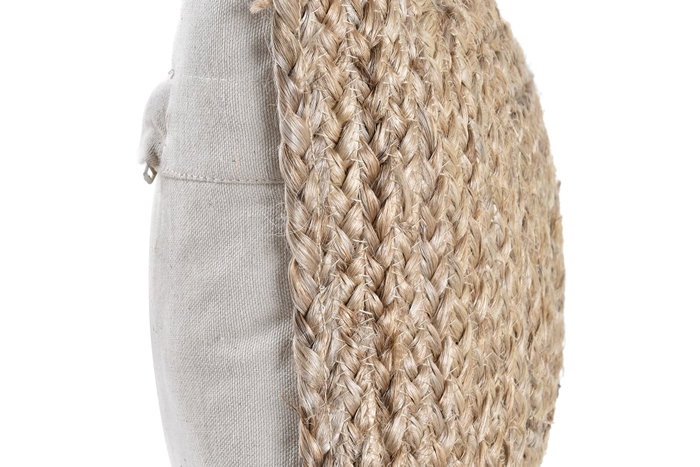 DKD Home Decor Cojin Tropical Marron Blanco Roto Polyester Yute 30 x 50 cm (4 Unidades)
