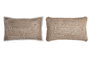 DKD Home Decor Cojin Tropical Marron Blanco Roto Polyester Yute 30 x 50 cm (4 Unidades)