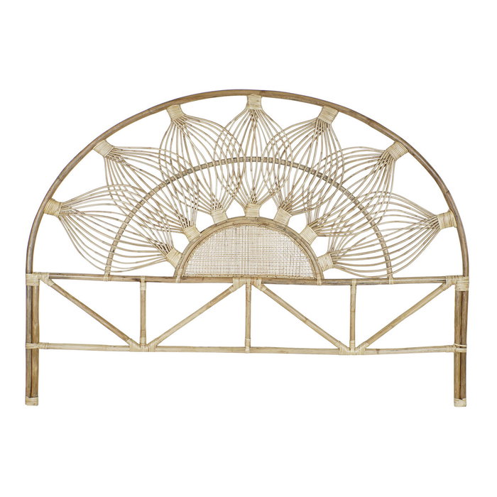 DKD Home Decor Cabecero de Cama de Ratán para Cama de 150-180 cm