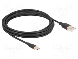 DeLOCK Cable USB 2.0 de USB tipo A a USB tipo C, 4 m, Negro