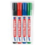 Edding 660 Rotuladores para Pizarra Blanca Surtidos, Pack de 4