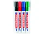 Edding 660 Rotulador para pizarra blanca, blister 4 unidades, colores surtidos, recargable, trazo 1,5-3 mm