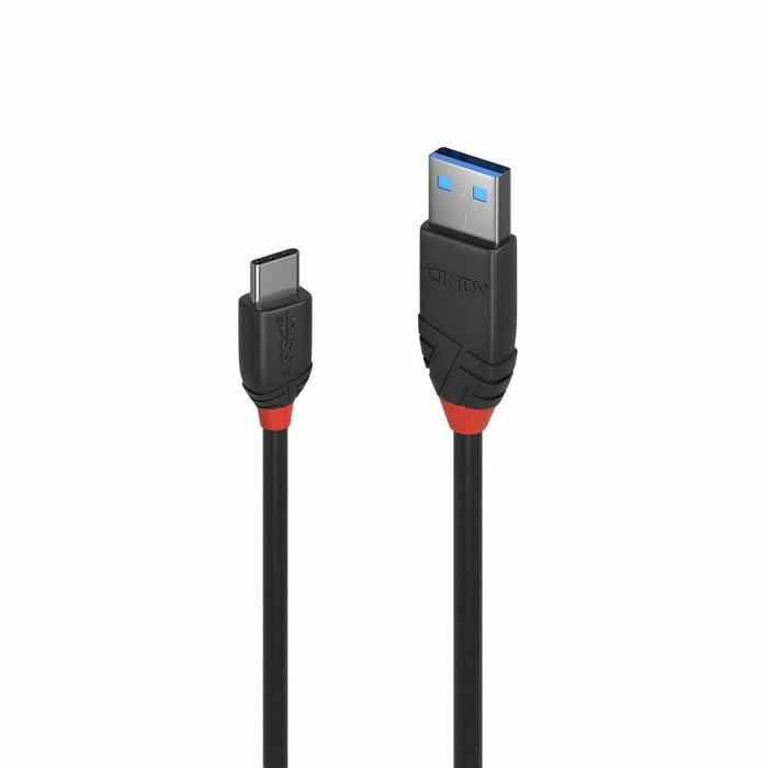 Lindy Cable USB 3.2 Gen 1 de 0,5 m USB A a USB C, Negro Lindy Cable USB 3.2 Gen 1 de 0,5 m USB A a USB C, Negro