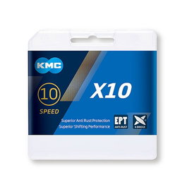KMC X10 Cadena 1/2 x 11/128" 116 Eslabones 10 Velocidades Gris