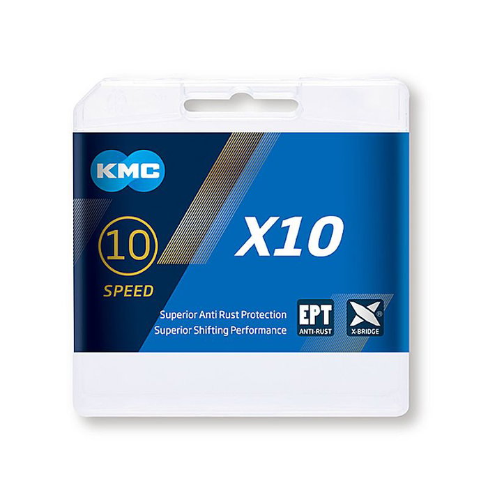 KMC X10 Cadena 1/2 x 11/128" 116 Eslabones 10 Velocidades Gris KMC X10 Cadena 1/2 x 11/128" 116 Eslabones 10 Velocidades Gris