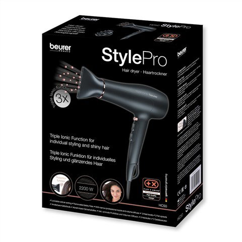 Beurer HC-50 Secador de Pelo Profesional 2.200 W con Triple Función Iónica