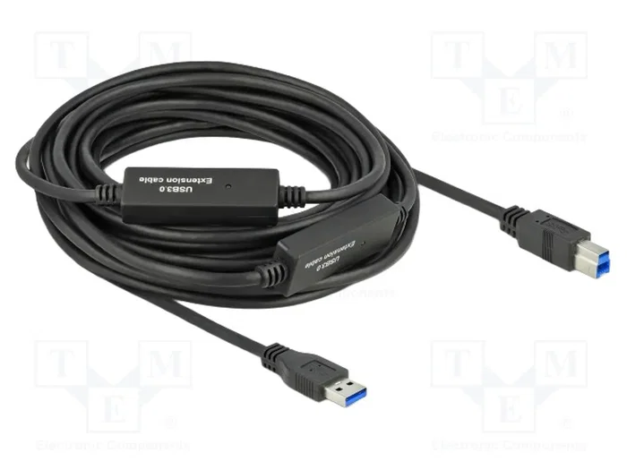 DeLOCK 85380 Cable USB Activo de 10 m, USB Tipo-A a USB Tipo-B, 5 Gbps