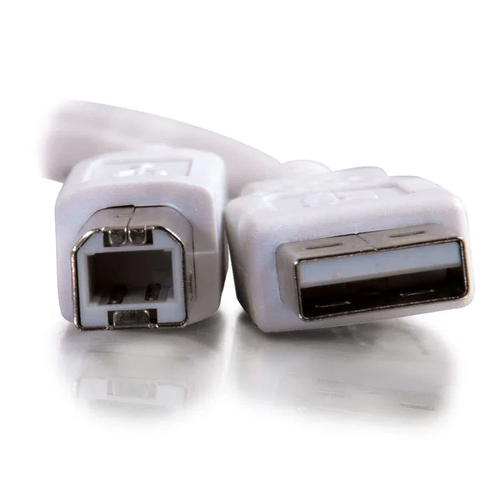 C2G Cable USB 3m, USB A Macho a USB B Macho, USB 2.0, Color Blanco