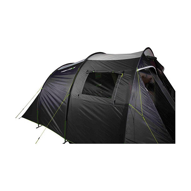 High Peak Ancona 4.0 Tienda de Campaña Familiar Tipo Túnel para 4 Personas - Verde/Gris Oscuro/Gris Claro