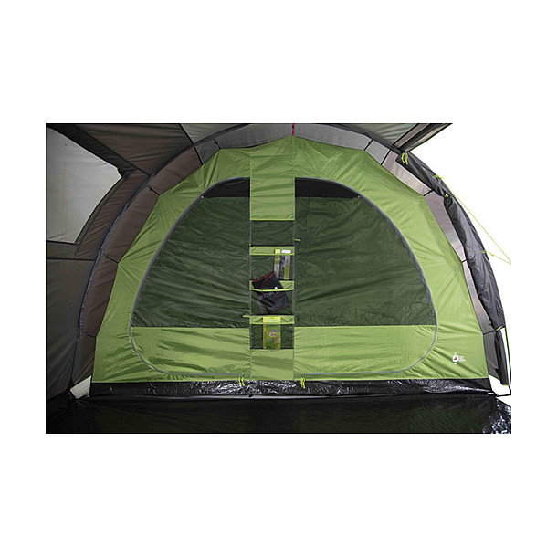 High Peak Ancona 4.0 Tienda de Campaña Familiar Tipo Túnel para 4 Personas - Verde/Gris Oscuro/Gris Claro