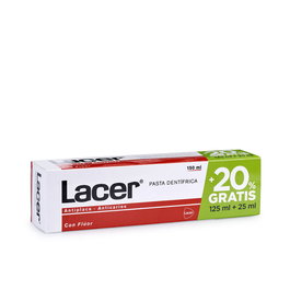 Lacer Pasta Dentífrica 125 ml + 25 ml Promo - Protección Integral Contra Placa y Caries