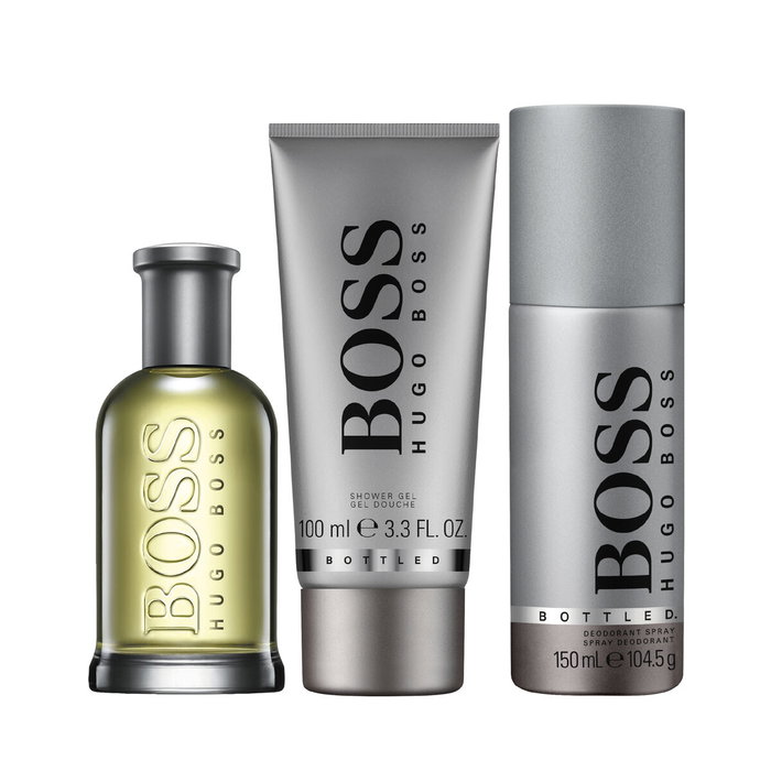 Hugo Boss Boss Bottled Gift Set con Eau de Toilette, Gel de Ducha y Desodorante