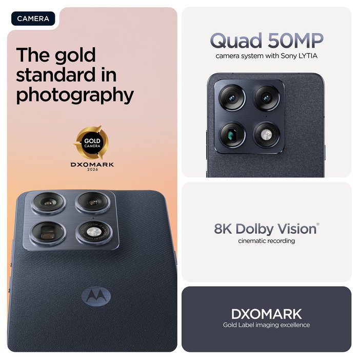 Motorola Signature 5G Smartphone 6.78" Extreme AMOLED 165Hz Snapdragon 8 Gen 5, 16GB RAM 512GB, Triple Cámara 50MP Sony LYTIA 600, Android 16.0, Batería 5200mAh, Azul Oscuro
