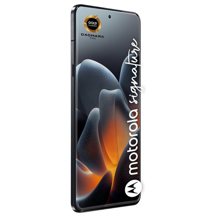 Motorola Signature 5G Smartphone 6.78" Extreme AMOLED 165Hz Snapdragon 8 Gen 5, 16GB RAM 512GB, Triple Cámara 50MP Sony LYTIA 600, Android 16.0, Batería 5200mAh, Azul Oscuro