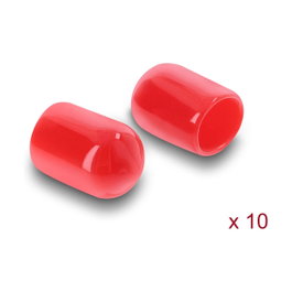 DeLOCK Cubierta antipolvo para SMA macho, 10 unidades, Rojo