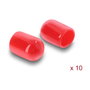 DeLOCK Cubierta antipolvo para SMA macho, 10 unidades, Rojo