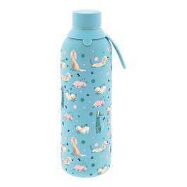 AUREA Botella térmica Dot & Wood Esmeralda 750ml con interior cerámico
