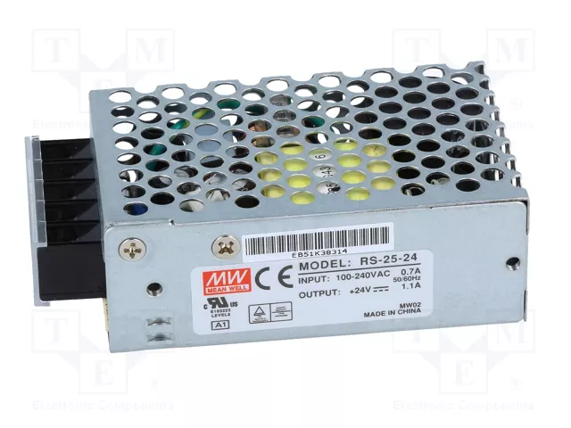 MEAN WELL RS-25 Alimentador de impulso 25W 24VDC